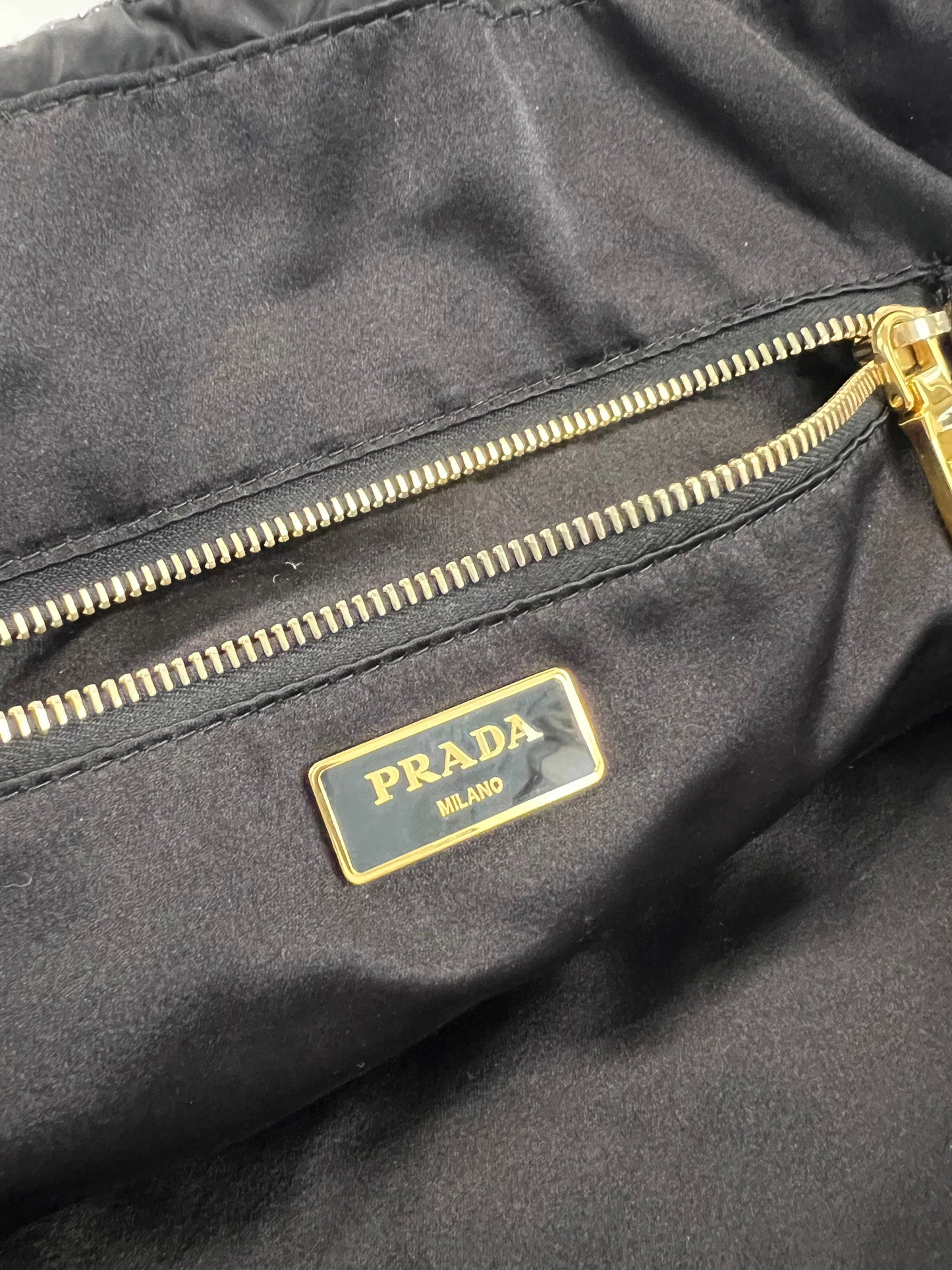 Prada sequin tote bag