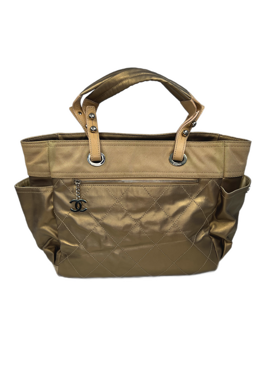 Chanel Gold Coated Canvas handbag