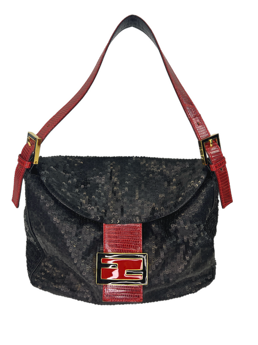 FENDI Baguette Sequin and Lizard